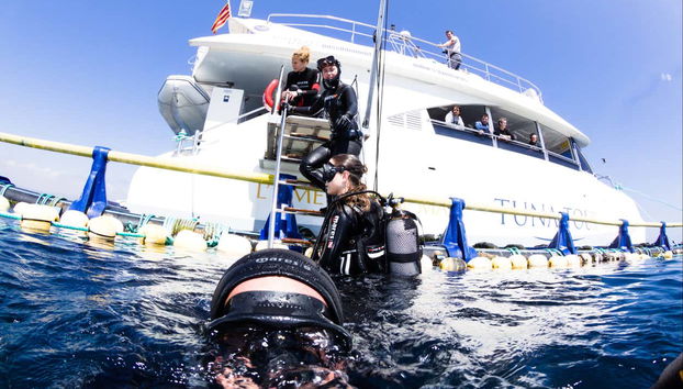 Barco durante a atividade
