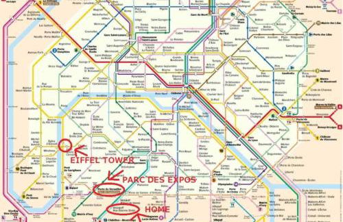 M2 Appart 3 chambres 5 min metro - PARC EXPO - Foto 31