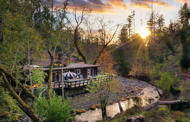 Sonoma Creek Haven Hot Tub Firepit Creekside Views Near Kenwood Wineries - Foto 1