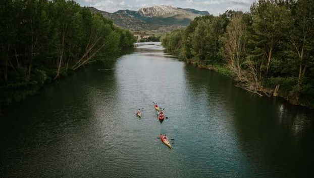 Vue aérienne sur l'Èbre