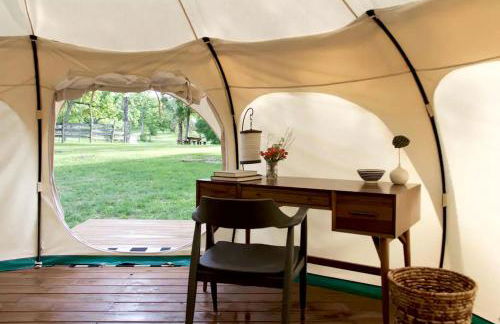 Charming Couples' Bell Tent Rental with Air Conditioning in Texas Hill Country - Foto 7