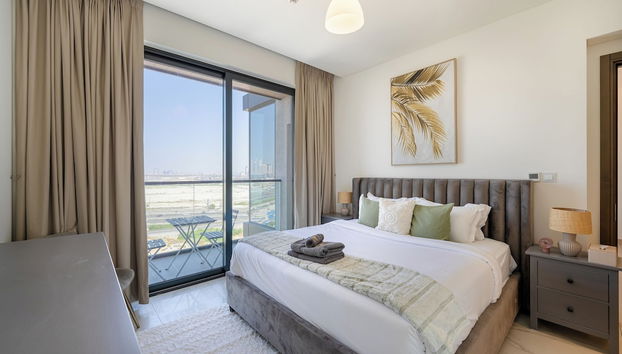 Marco Polo - Stunning 2BR with Burj View, Spacious Gym & Pool - Foto 4, Habitación