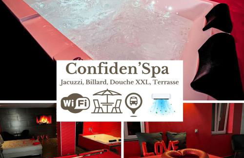 Le Confiden'spa Loft 55m2 Jacuzzi - Billard - Cheminée - Terrasse - Foto 1