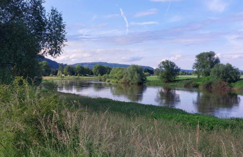 Ferienwohnung MW 1b 82m2 Höxter Weserbergland Weser inkl 2 Terrassen Wäsche und Endreinigung Self CheckIn - Foto 43