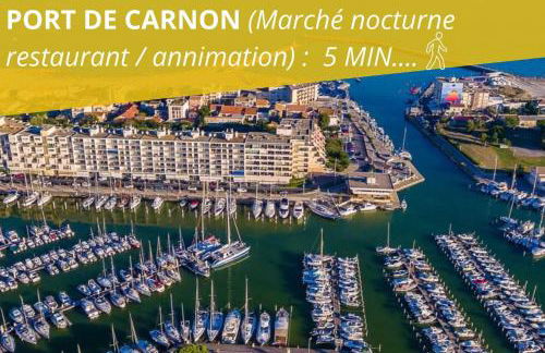Studio cabine AZUR ,5 min mer -5 min Arena - clim - parking gratuit privée - 4 personnes - Foto 18