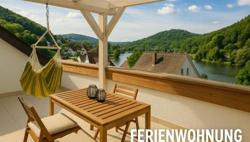 Traumhafte Wohnung mit Balkon & Flussblick in Neckarsteinach, 15km Heidelberg - Foto 3