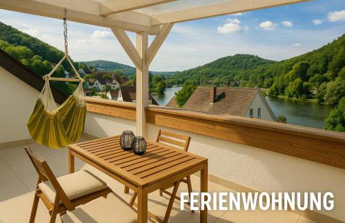 Traumhafte Wohnung mit Balkon & Flussblick in Neckarsteinach, 15km Heidelberg - Foto 3