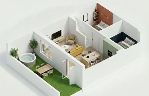 151 - Terrasse & Jacuzzi, Rue Trivalle, Pied de la cité de Carcassonne - Climatisation, Netflix, Fibre - Foto 30