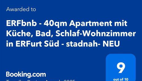ERFbnb - 40qm Apartment mit Küche, Bad, Schlaf-Wohnzimmer in ERFurt Süd - stadnah- WLAN - Foto 2