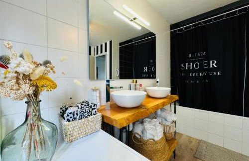 Loft atypique 130 m2 Clim patio couvert et terrasse pkg gratuit tram à 5mn à pied un accès direct au centre-ville - Foto 7