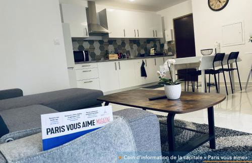 Appartement parisien neuf, moderne avec une grande salon, 2 chambres, 3 lits, parking gratuit, 15min de Paris et 13 min aéroport Orly - Foto 25