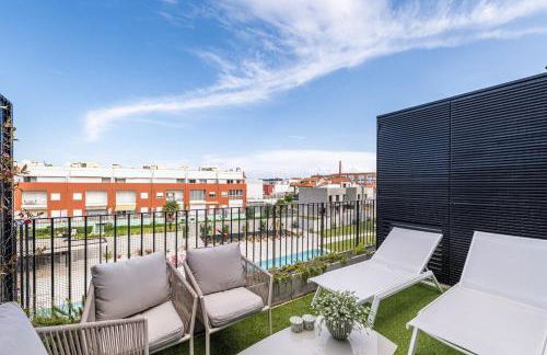 Riverside duplex by the sea with pool and balcony - Foto 18