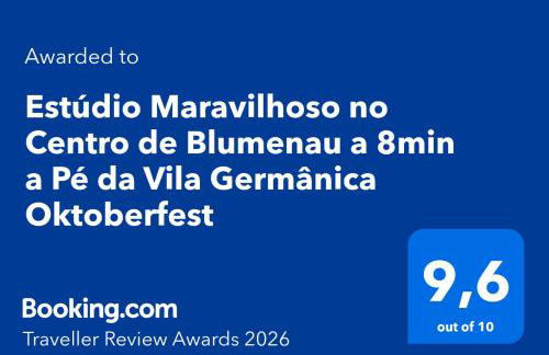 Estúdio Maravilhoso no Centro de Blumenau a 8min a Pé da Vila Germânica Oktoberfest - Foto 2