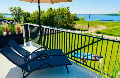 8 Personen Ferienhaus ,,Seegelblick" am Goitzschesee, erste Reihe am Strand mit Sauna, Whirlpool, Kamin, Wallbox & SUP - Foto 36