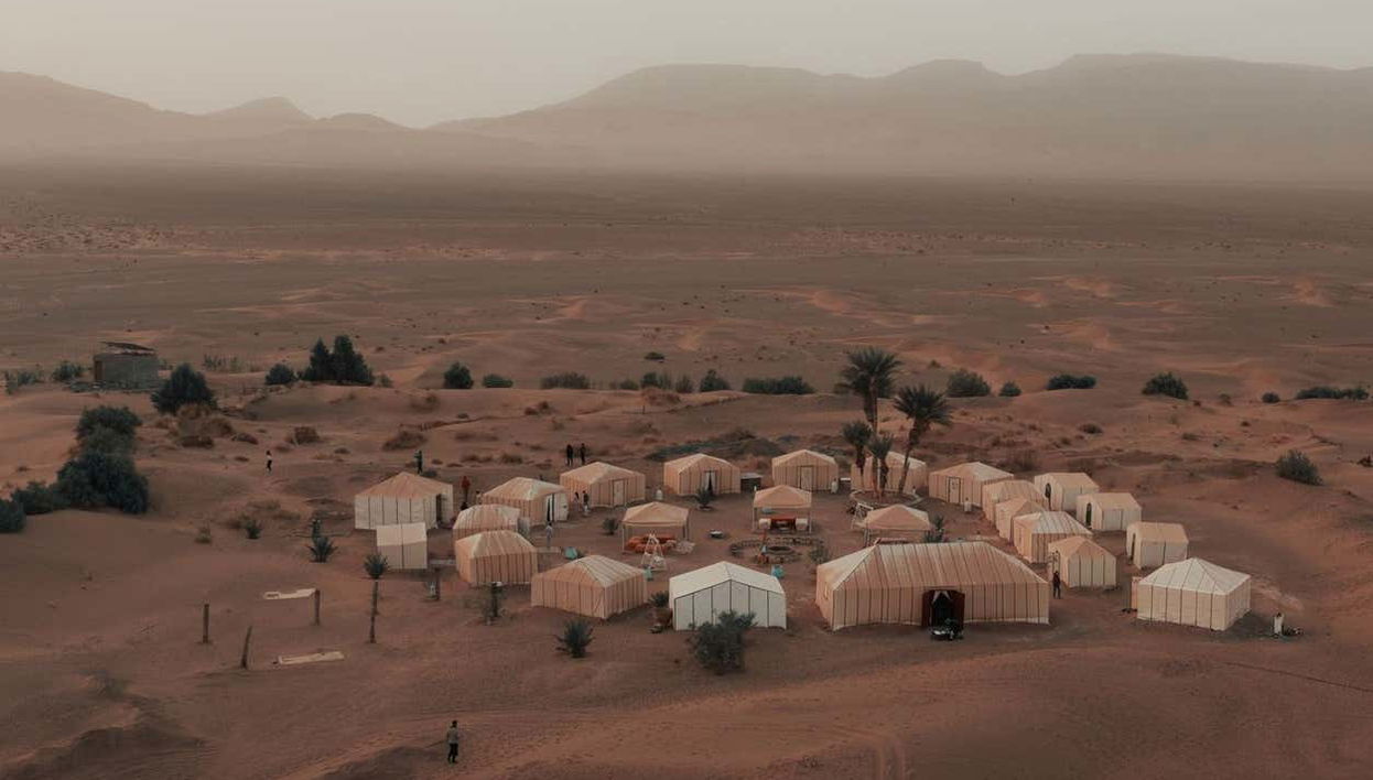 L'accampamento nel deserto di Zagora