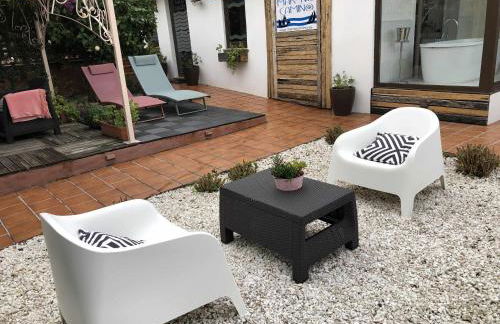 Mar no Camiño Terraza, chimenea de leña y bañera con vista al mar - Foto 16