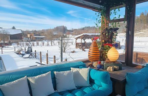 The Old Barn Luksusowa Stodoła z Całorocznym Jacuzzi Kominkiem i Widokiem na Wzgórza i Las dla 8-10 osób na Dolnym Śląsku min 2 noce - Foto 15