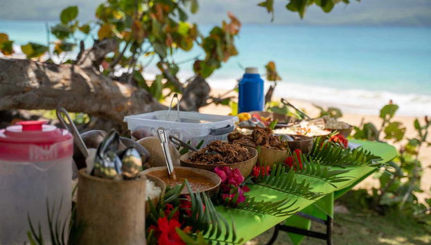 El almuerzo dominicano servido