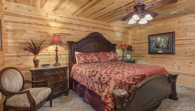 Cozy Log Cabin with Hot Tub & Game Room - Foto 3, Habitación