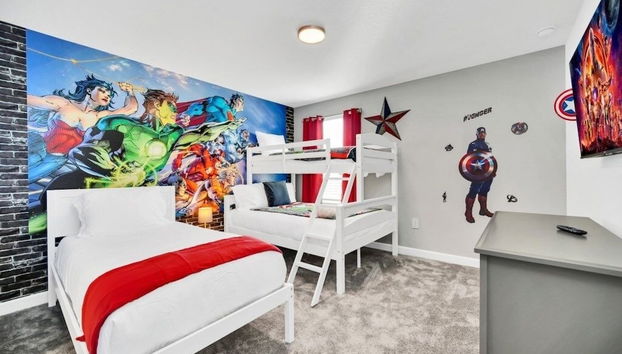 9 Bed In Champions Gate Resort Pool With Spa 9 Bedroom Villa by RedAwning - Foto 4, Habitación