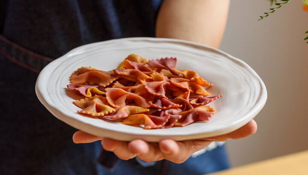 Home Cooking: Pasta Making with Natural Colors in a Tiny Group - Photo 2, Handmade Tomato-Flavored Farfalle