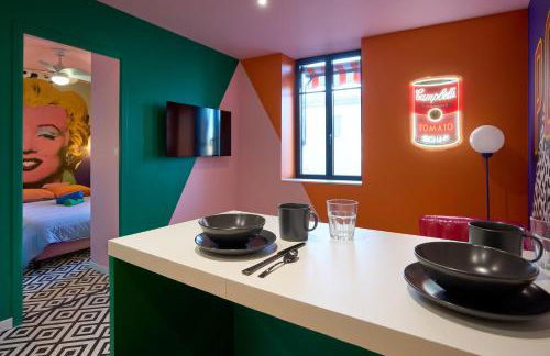 La Villa Orange - POP'ART - proche cité médiévale et centre ville à pied - Foto 23