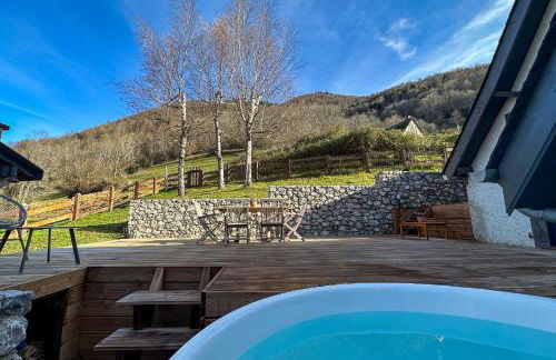 Chalet Le René-Sens - 5 pers - Grande terrasse - bain nordique SPA - Piscine - Foto 26