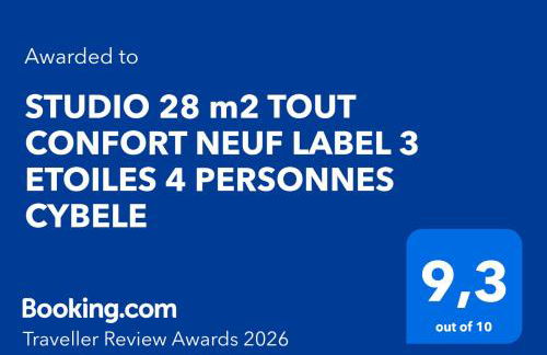 STUDIO 28 m2 TOUT CONFORT NEUF LABEL 3 ETOILES 4 PERSONNES CYBELE - Foto 14