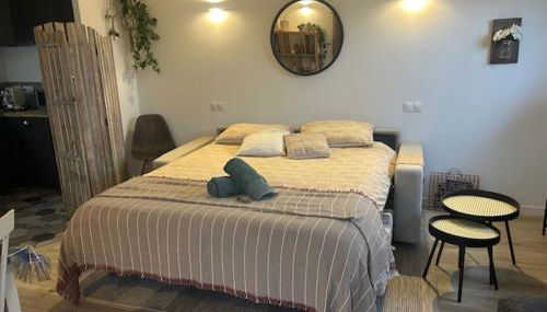 LA BRINDILLE Petit mas provencal meublé de tourisme 3 étoiles 2-3 personnes 1 piece 30 m2 tout confort lisière foret jardin Jacuzzi Piscine - Foto 4