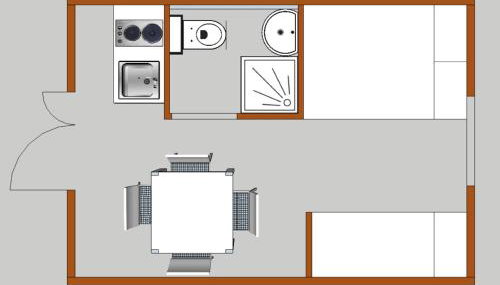 Gîte Pigne 2/4 pers. - Camping Les Berges du Bramont - Foto 3