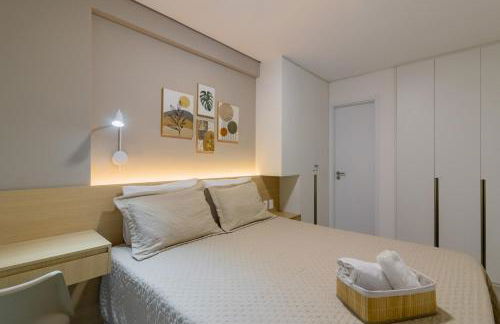 Apartamento com VISTA maravilhosa no bairro do Pina! Cozinha completa, Wi-Fi, Ar Condicionado e máquina de lavar - Condomínio com Estacionamento, Recepção 24h, Piscina e Academia - Foto 21