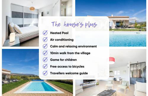 Villa Piscine Chauffée & climatisation, 5min du village - Foto 20