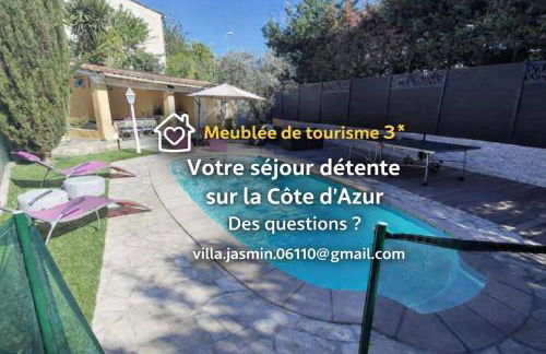 Villa Jasmin, bas de villa, à 10 min de Cannes, piscine privée - Foto 3