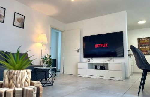 STN Business Suite - Ferienwohnung mit Parkplatz & Balkon, Terrasse & Fußbodenheizung, Netflix Premium, Zentral zu Audi & Schwarz Gruppe - Foto 4
