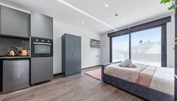 Modern Serviced Studio Flat Near Central London - Foto 3, Habitación