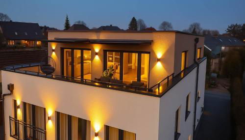 Fjord Stay - Penthouse mit Whirlpool in Kiel - Free Park - 24-7 Check in - "Stockholm" - Foto 5