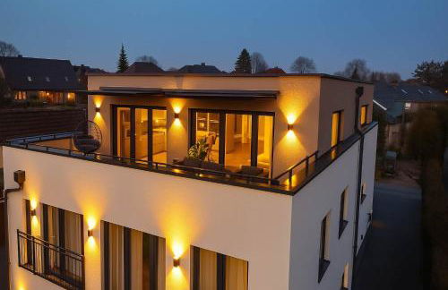 Fjord Stay - Penthouse mit Whirlpool in Kiel - Free Park - 24-7 Check in - "Stockholm" - Foto 5