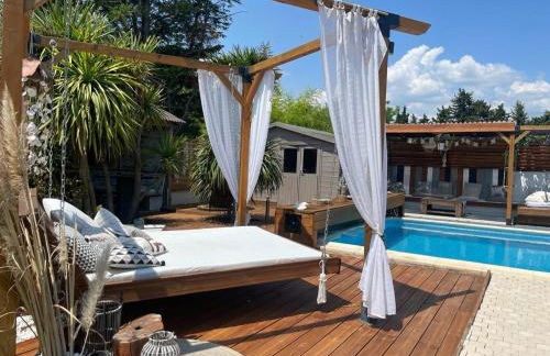 studio terrace swimming pool quiet expo park - Foto 14