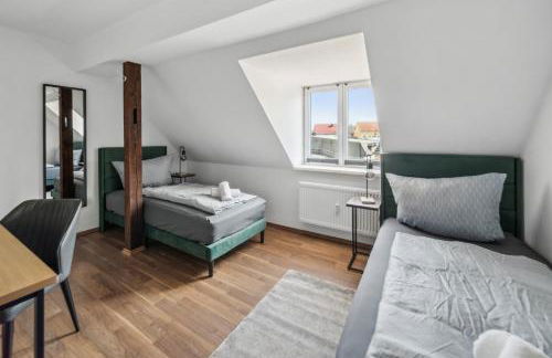 Larooms Merseburg - Apartment NS03 - 2 Zimmer - 4 Betten - Waschmaschine - Parkplatz - Balkon - Foto 7