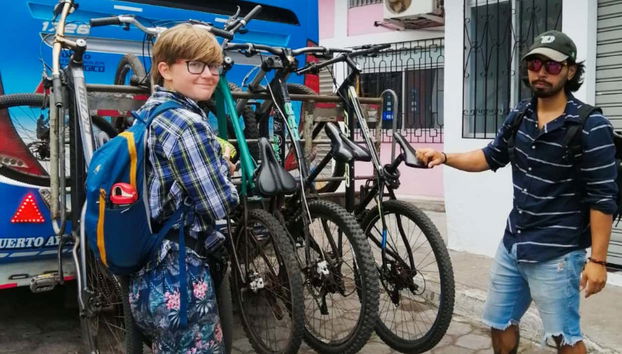 Vélos à Puerto Ayora, capitale de l'île de Santa Cruz