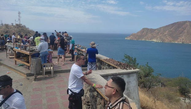 Una pausa in un punto panoramico