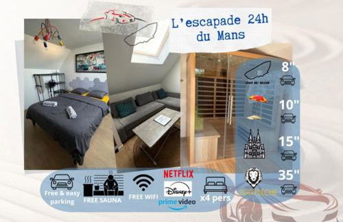L'escapade 24h du Mans 4 pers Sauna - Photo 1