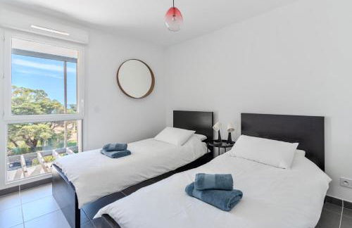 Appartement Vue Mer 50m plage des Salins Piscine 2 parkings Terrasse - Foto 15