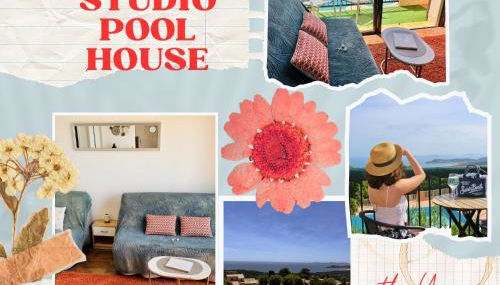 STUDIO POOL HOUSE 2 ETOILES VUE MER PANORAMIQUE AMAZING SEA VIEW WIFI LINGE LINEN INCLUS AIRCONDITIOn - Foto 3