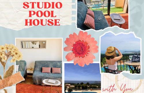 STUDIO POOL HOUSE 2 ETOILES VUE MER PANORAMIQUE AMAZING SEA VIEW WIFI LINGE LINEN INCLUS AIRCONDITIOn - Foto 3