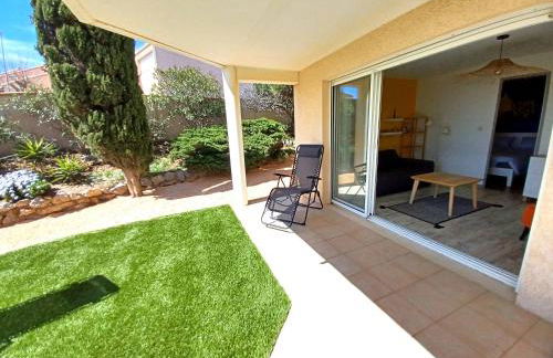 Plain-pied Jardin 6 personnes Clim Vue Mer Parking Wifi Terrasse Piscine dans la résidence - Foto 27