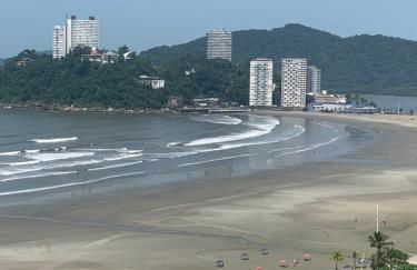 São Vicente Itararé prédio frente mar apto fundo vista parcial - Photo 1