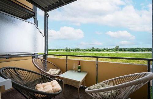 Barby-Apartment mit Elbblick und Balkon am Elbe-Saale-Radweg-1 Hund willkommen - Foto 7