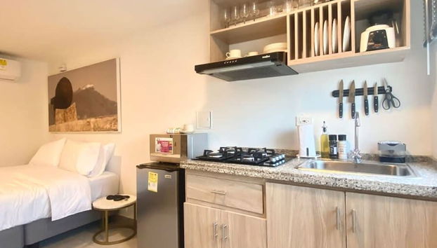 w Extraordinary Loft w Balcony n AC in Cartagena - Foto 5, Habitación