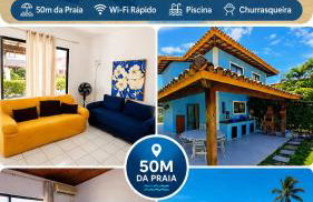 Barra do Jacuipe a 50m da Praia - Rio e Mar - Piscina, Ar e Churrasqueira - Foto 1